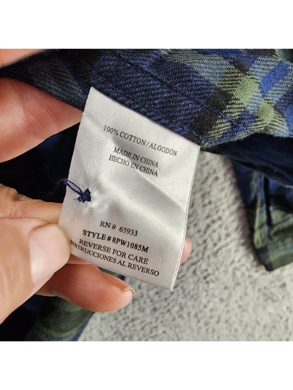 PX Shirt Mens XXXL Blue Plaid Flannel Long Sleeve Button Up *NWT* - Picture 4 of 10